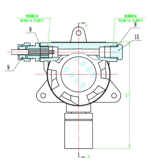 有毒气体报警器结构图 有毒气体报警器结构图
